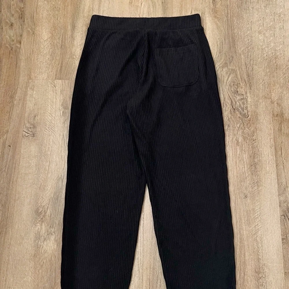 Alo Yoga Muse Sweatpant Black Ribbed Joggers W5784R Womens Small